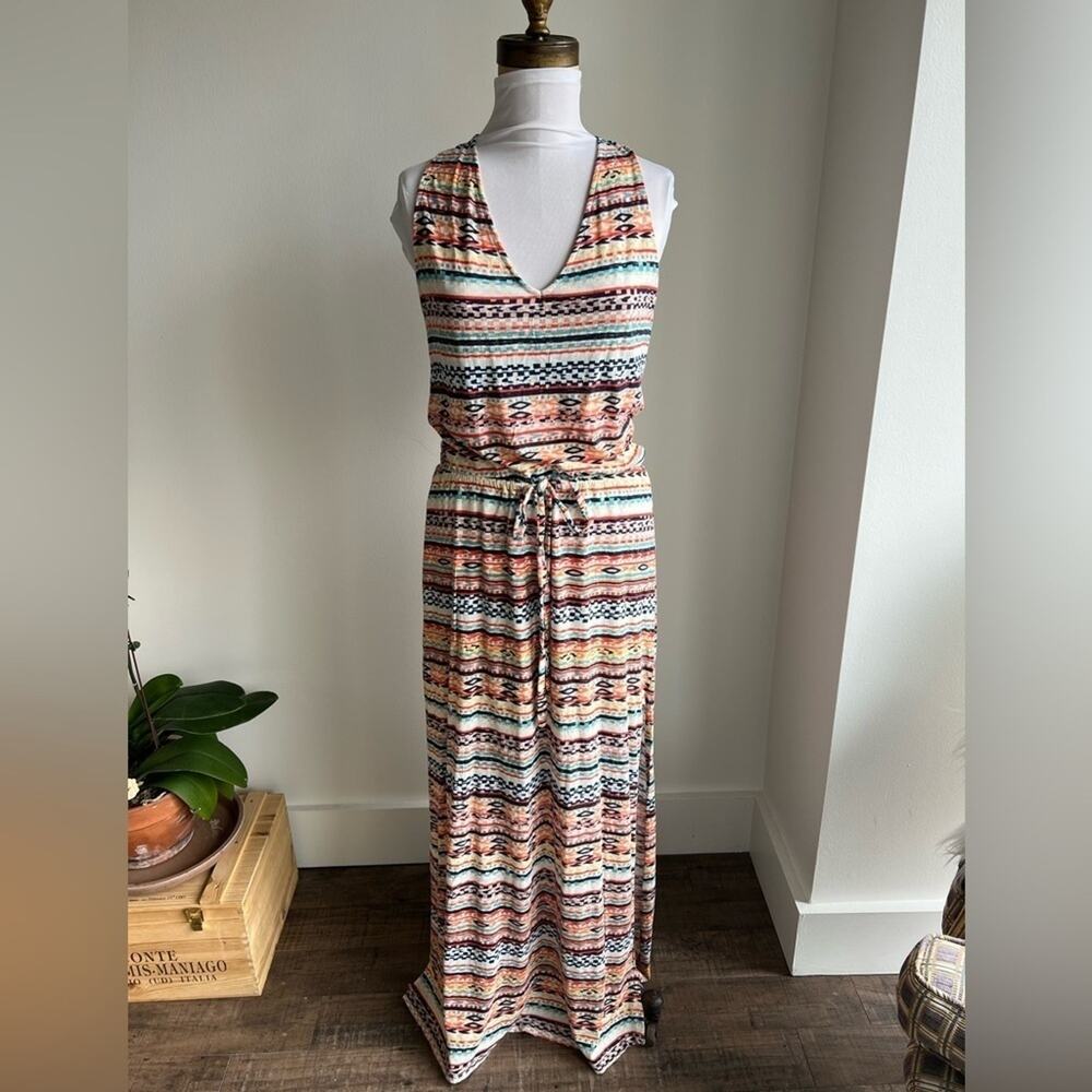 Michael Stars Southwestern Sleeveless Side Slit Maxi Dress SMALL